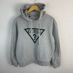 GUESS ゲス 逆三角形ロゴプリント スウェット パーカー グレー L メンズ 古着 ストリート Y2Kのサムネイル