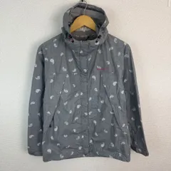 Columbia コロンビア マウンテンパーカー 総柄 グレー Mサイズ レディース 古着 アウトドア アメカジ
