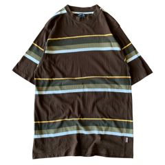 90s PURITAN ボーダーTシャツ ワンポケ フェード - メルカリ