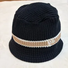 新品未使用 NEW ERA 刺繍ロゴ ニットバケットハット ブラック ユニセックス