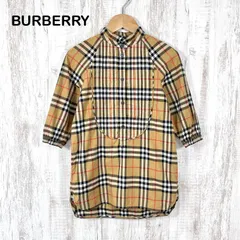 BURBERRY CHILDREN バーバリーチルドレン ノバチェック フロントプリーツ ワンピース キャメル