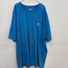 Y537 carhartt 3XL ブルー ルーズフィット ワークウェア ポケットTシャツ (型番K87) ゆったり オーバーサイズ ノームコア 古着卸 アメリカ仕入