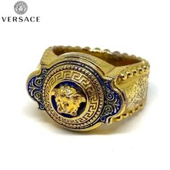 ち*料様 VERSACE セーフティーピンリング メドゥーサ ゴールド サイズ2