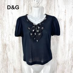 D&G ドルチェ&ガッバーナ シルク混 リボンタイ ワンピース ブラック 36