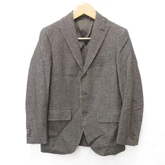 S.I.C. テーラードジャケット シングル 綿 ウール 茶 ブラウン 90Y4