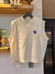 GANNI グレー ノースリーブ ニット Cropped wool vest - メルカリ