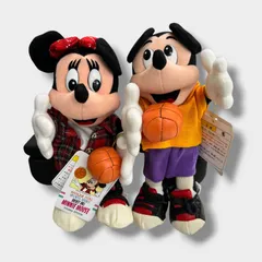 90s ディズニー ミッキー＆ミニー ぬいぐるみ Disney Vintage ヴィンテージ バスケットボールのサムネイル