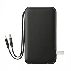 大容量 22.5W Power Bank【30000mAh・コンセント一体型・2本ケーブル内蔵】 4台同時充電 PD22.5W対応 PD3.0 スマホ充電器 携帯充電器 軽量 小型 折りたたみ式プラグ ACアダプター Type-C入出力兼用 iPhone/ｍａ