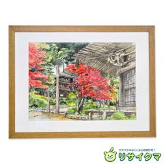 中古】【真作】M▽野々村晃 油彩 絵画 額縁 F4 近江路 待春 蒲生