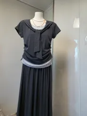 半袖ブラウス ロングスカート セット