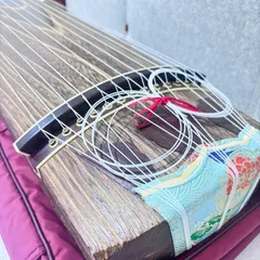 琴　文化箏 短琴　和楽器 弦楽器　明鏡 短箏セット(短琴セット/ミニ琴/ ピン箏) 文明箏 86cm 9点セット