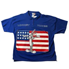 90s looney tunes Bucks Bunny polo shirt / 90年代 ルーニーテューンズ バックスバニー ポロシャツ【F383】のサムネイル