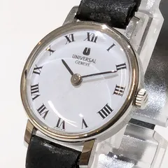 UNIVERSAL GENEVE ユニバーサルジュネーブ レディース 手巻き 稼働品 純正尾錠 ローマンのサムネイル