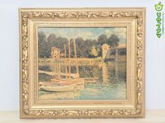 M▽野々村晃 油彩 絵画 額縁 F4 近江路 待春 蒲生 (38222) 中古】【真作】M▽野々村晃 油彩 絵画 額縁 F4 近江路 待春 蒲生