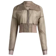リックオウエンス レディース アウター ジャケット・ブルゾン クロップド Rick Owens Dracucollar Cropped Bomber Jacket Dustのサムネイル