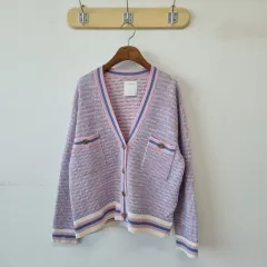 SANDRO ピンクブルー カーディガンのサムネイル