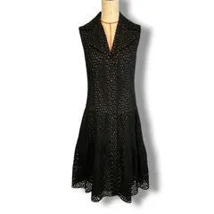 FOXEY BOUTIQUE フォクシーブティック ノースリーブ総レースプリーツワンピース ドレス ワンピース レース プリーツ エレガント 上品 ブラック 黒 サイズ38 レディース 夏 ゴーゴー古着マルイファミリー溝口店 23 No.732のサムネイル