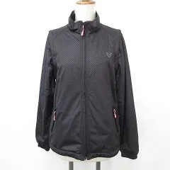 キャロウェイ CALLAWAY ジャケット ベスト 中綿 2WAY ゴルフ スポーツウェア 長袖 ジップアップ チェック柄 黒 ブラック L