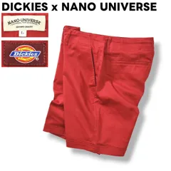 【美品】 ディッキーズ x ナノユニバース DICKIES NANO UNIVERSE ワーク ショーツ L レッド メンズ