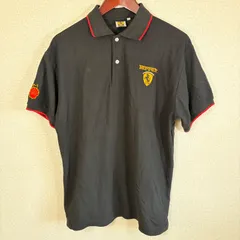 Ferrari ポロシャツ ブラック 刺繍ロゴ バックロゴ 半袖 フェラーリ レーシングのサムネイル
