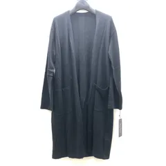 【タグ付き/美品】AnneCoquine レディース ロング カーディガン Lサイズ ブラック 黒 アンコキーヌ KSKY26-1620のサムネイル