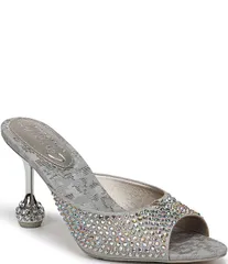 サムエデルマン レディース シューズ サンダル サテン ヒール Circus NY by Sam Edelman Gisella Rhinestone Shimmer Satin Sculpted Heel Dresslide Sandals Oyster