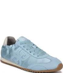 サムエデルマン レディース ボトムス カジュアルパンツ サテン スニーカー スエード レース ロゴ Sam Edelman Isella Satin and Suede Logo Lace Up Sneakerspring Blue ブルー