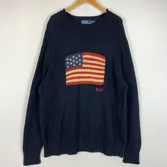 【現状渡し品】 POLO RALPH LAUREN ポロラルフローレン STARS＆STRIPES SWEATER スター ストライプ セーター トップス ニット 【145-260510-ko-17-tei】のサムネイル