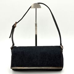 美品☆ フェンディ マンマバケット デニム フラップ ハンドバッグ 