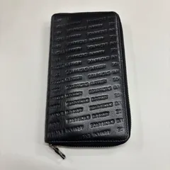 (b) ARMANI EXCHANGE アルマーニ エクスチェンジ モノグラムロゴ ラウンドジップ 長財布 見開きタイプ ファッション メンズ 小物 ブラック /10061