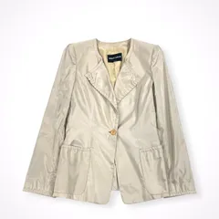 GIORGIO ARMANI / シルクMIX1Bフリルジャケット BORGO21製 参考定価：250,000程度 SIZE:38のサムネイル