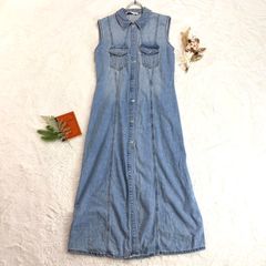 M'S GRACY デニム ノースリーブ ワンピース フリル 38 M - メルカリ