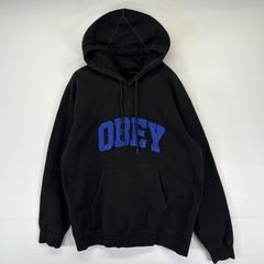 古着 オベイ OBEY パーカー プルオーバー ビッグロゴ スウェット 
