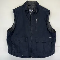 古着 リー Lee ダック ベスト フルジップ ワンポイントロゴ 大きいサイズ ボアライナー 2XL  ブラック系 メンズのサムネイル