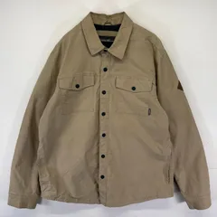 古着 エディー・バウアー Eddie Bauer ジャケット スナップボタン フリースライナー ワンポイントロゴ 厚手 L  ベージュ系 メンズのサムネイル