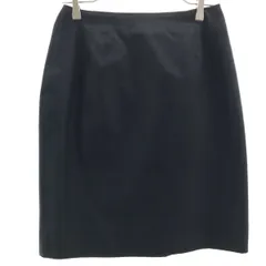 Christian Dior クリスチャンディオール 90s シルクブレンド オールド ミディ丈 タイトスカート 11 ブラック レディース 古着