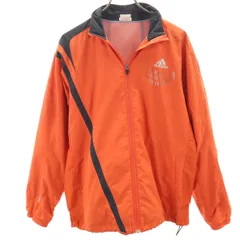 adidas アディダス ジップジャケット L オレンジ系 裏メッシュ メンズ 古着
