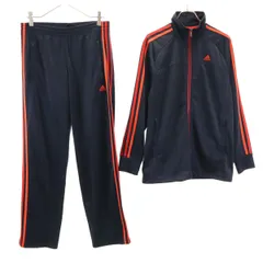 adidas アディダス トラックジャケット 上下 セットアップ M ネイビー ジャージ レディース 古着