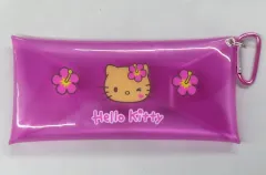 【中古】バッグ ハローキティ 日焼け カラビナ付きクリアロングポーチ 「サンリオキャラクターズ」