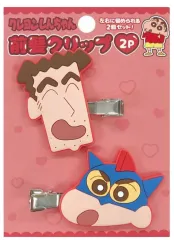 【中古】アクセサリー(非金属) ひろし＆しんのすけ(レッド) 前髪クリップ2P 「クレヨンしんちゃん」