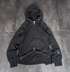 Champion Reverse Weave Hoodie Men S Black Made in USA Red Tag Double Zip チャンピオン 復刻 USA製 赤タグ リバースウィーブ ダブルジップパーカー メンズS相当 ブラック