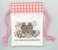 【中古】雑貨 集合(パジャマのつどい) 豆巾着 「ちいかわ なんか小さくてかわいいやつ×サンリオキャラクターズ」