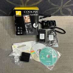 Nikon ニコン COOLPIX S6900　コンデジ　 コンパクトデジタルカメラ デジカメ　ブラック　黒 動作確認済　予備バッテリー1個　充電器　箱あり　付属品あり　アダプタ　説明書有のサムネイル
