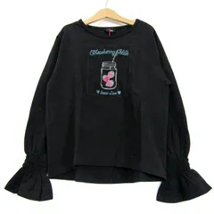 ジェニィラブ 長袖Ｔシャツ トップス フリル袖 未使用品 キッズ 女の子用 150サイズ ブラック JENNI love