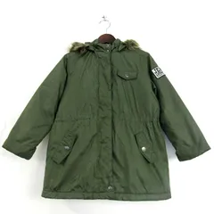 シスタージェニィ モッズコート アウター 中綿入り ファー付き キッズ 女の子用 130サイズ カーキ SISTER JENNI 【中古】