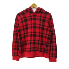 ポロバイラルフローレン パーカー トップス プルオーバー チェック柄 キッズ 男の子用 160/80サイズ 赤×黒 Polo by Ralph Lauren 【中古】のサムネイル