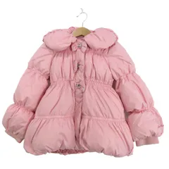 メゾピアノ ダウンジャケット ジャンパー アウター ファー付き キッズ 女の子用 120サイズ ピンク Mezzo Piano 【中古】