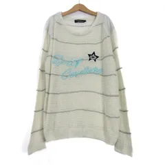 ブルークロス シアーニット トップス 長袖 ボーダー柄 スパイシーレーベル キッズ 女の子用 Lサイズ ホワイト BLUE CROSS 【中古】のサムネイル
