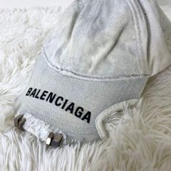 バレンシアガ BALENCIAGA ベースボールキャップ ダメージ加工 Lサイズ 