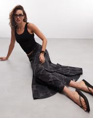 FETICO ROSE VELVET TULLE GATHERED SKIRT - メルカリ